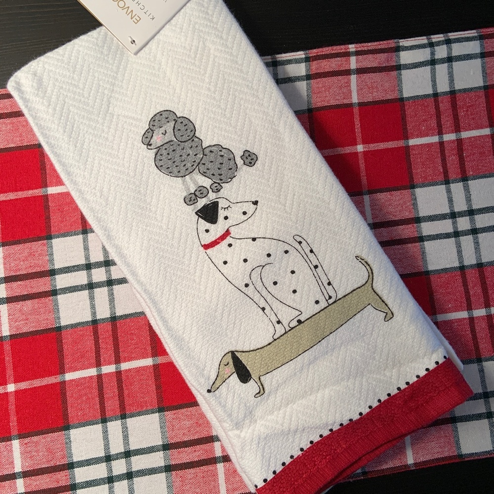 Dog Print Kitchen Towel Set